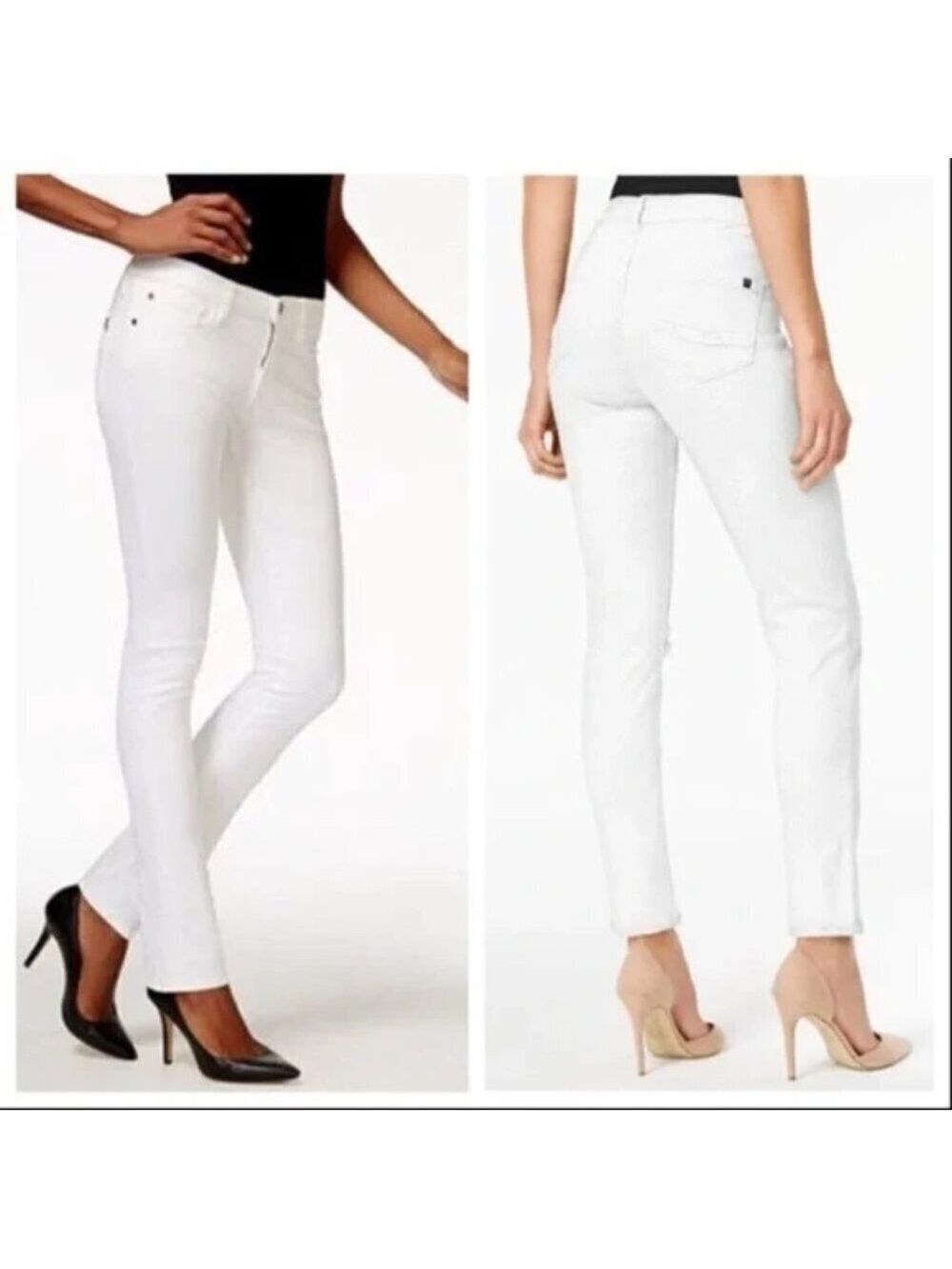 Buffalo David Bitton Straight Leg Mid-Rise Misha White Jeans